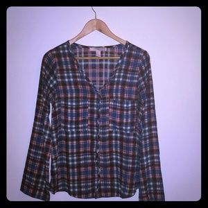 Plaid blouse